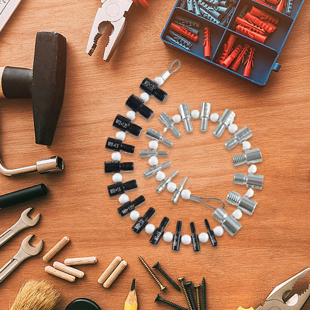Nut & Bolt Thread Checker Lightweight Bolt Nut Screw Thread Checking Checker 26 Male/Female Gauges Inspection Measuring Tool