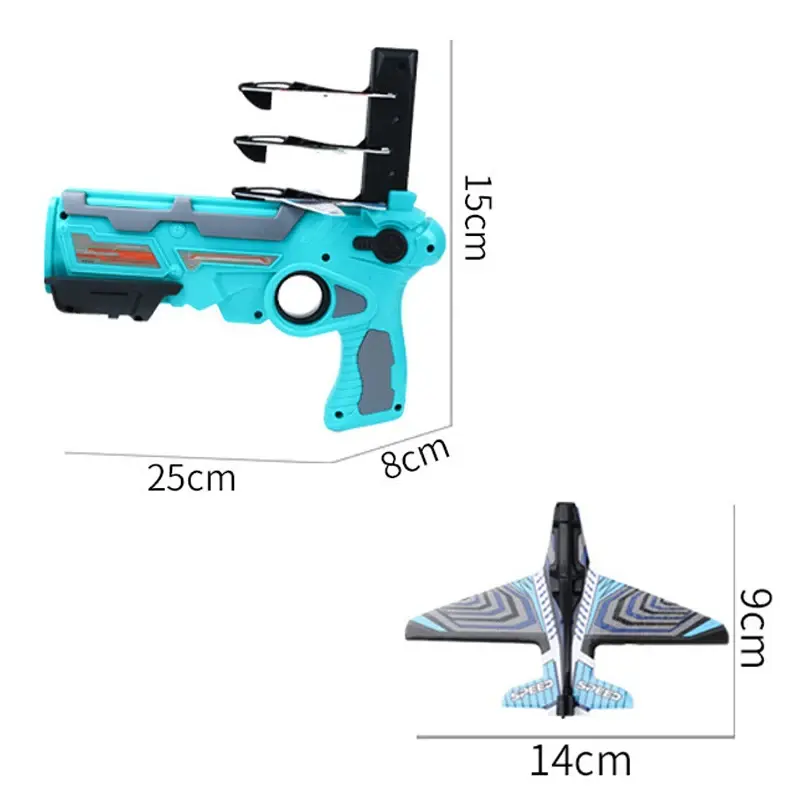 Children's Catapult Foam Plane Toy Ejection Aircraft Gun Outdoor Sports Toy Parent-Child Interactive Shooting Game Airplane Toys