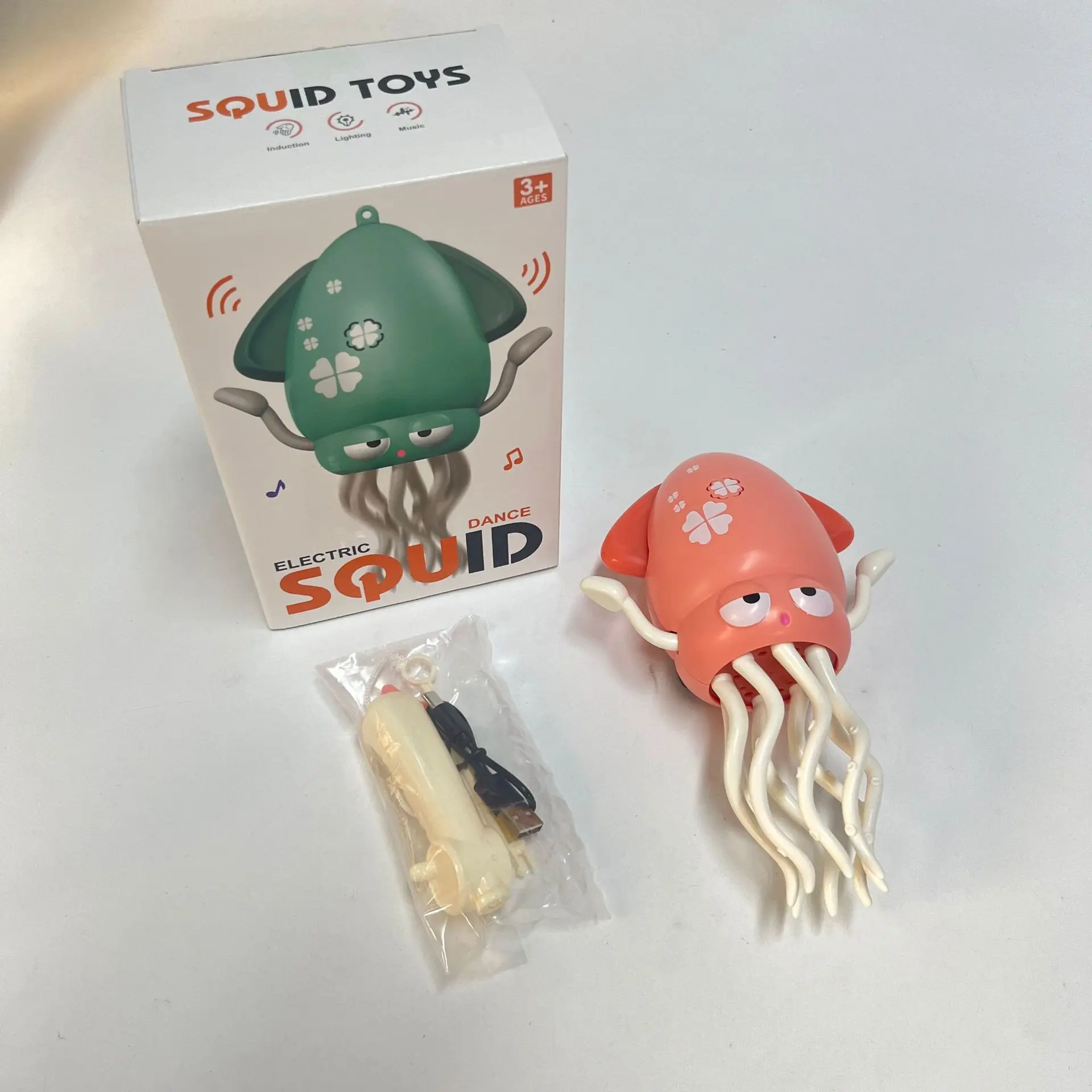 A magical and dancing octopus toy, an electric, glowing and educational animal toy for children