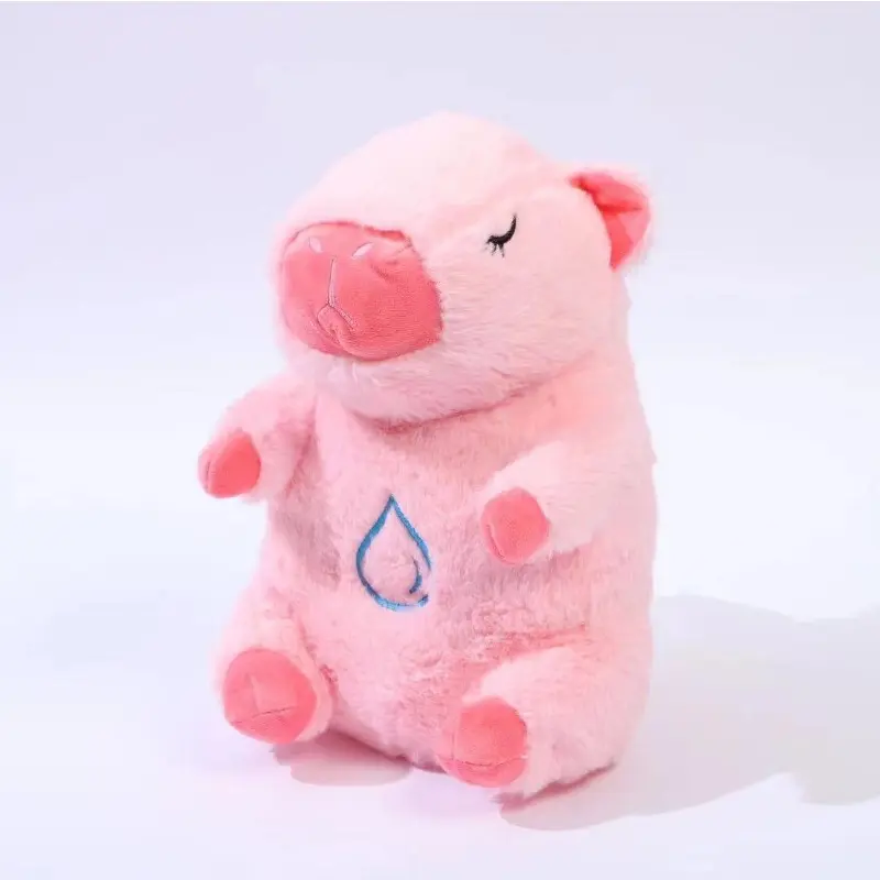 Adorable Breathing Capybara Plush Toy Soothing Music Light Sleep Aid Stuffed Animal Relieve Anxiety for Bedtime Comfort Gifts