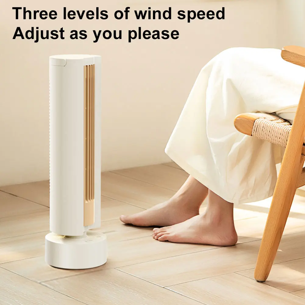 Portable Tower Fan Air Conditioner Fan 3 Speeds Bladeless Fan Quiet Oscillating Fan Standing Fan for Bedroom Living Room Office