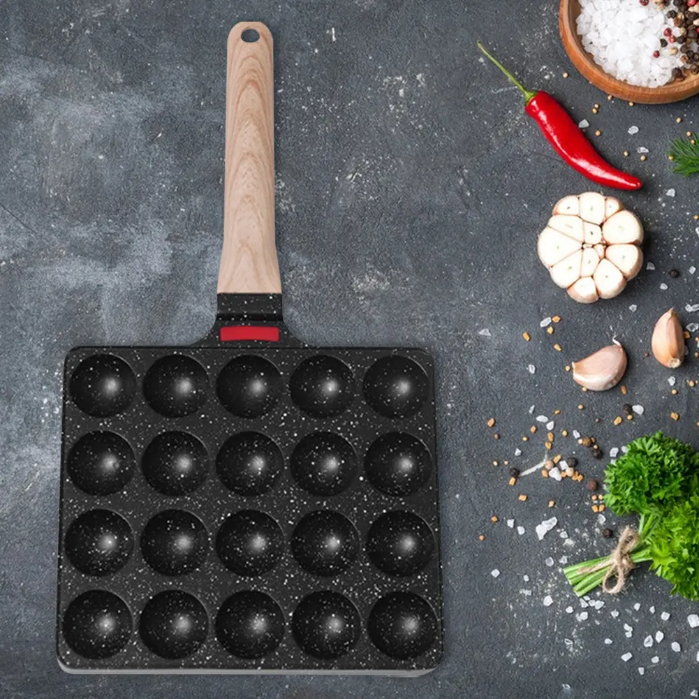 Nonstick Takoyaki Pan 20 Holes Octopuses Meat Balls Mold Home Cooking Baking Forms Mold Tray Perfect for Octopuses Balls Pancake