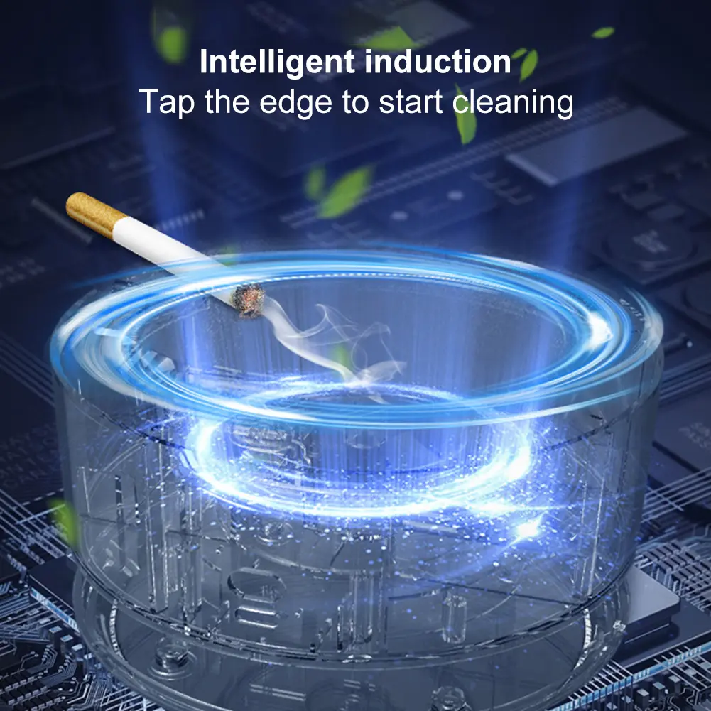 Ashtray Air Purifier Smokeless Ashtray Home Ashtrays Portable Ash Tray Cigarette Smoke Ashtray for Home Indoor Office