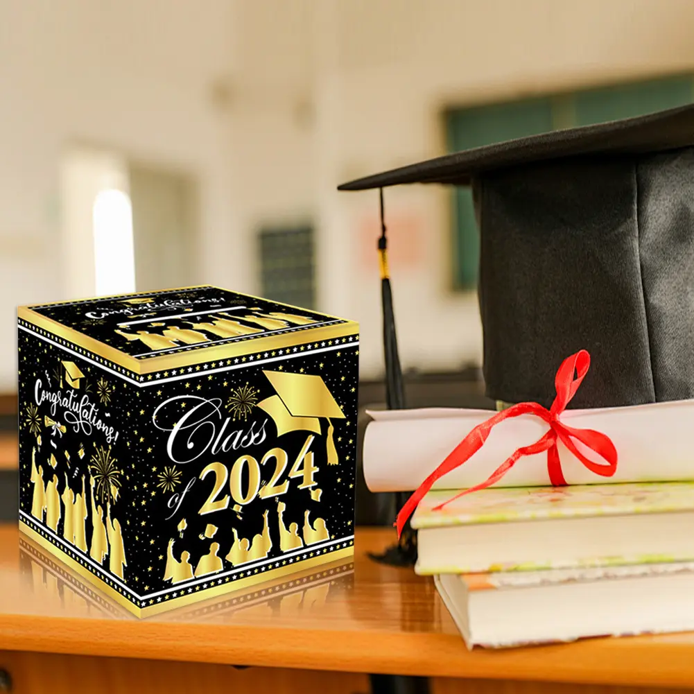 2024 Graduation Money Box Pull Cash Gift Box with Pull Out Card Money Clip Cash DIY Set Multifunctional for Graduation Favors