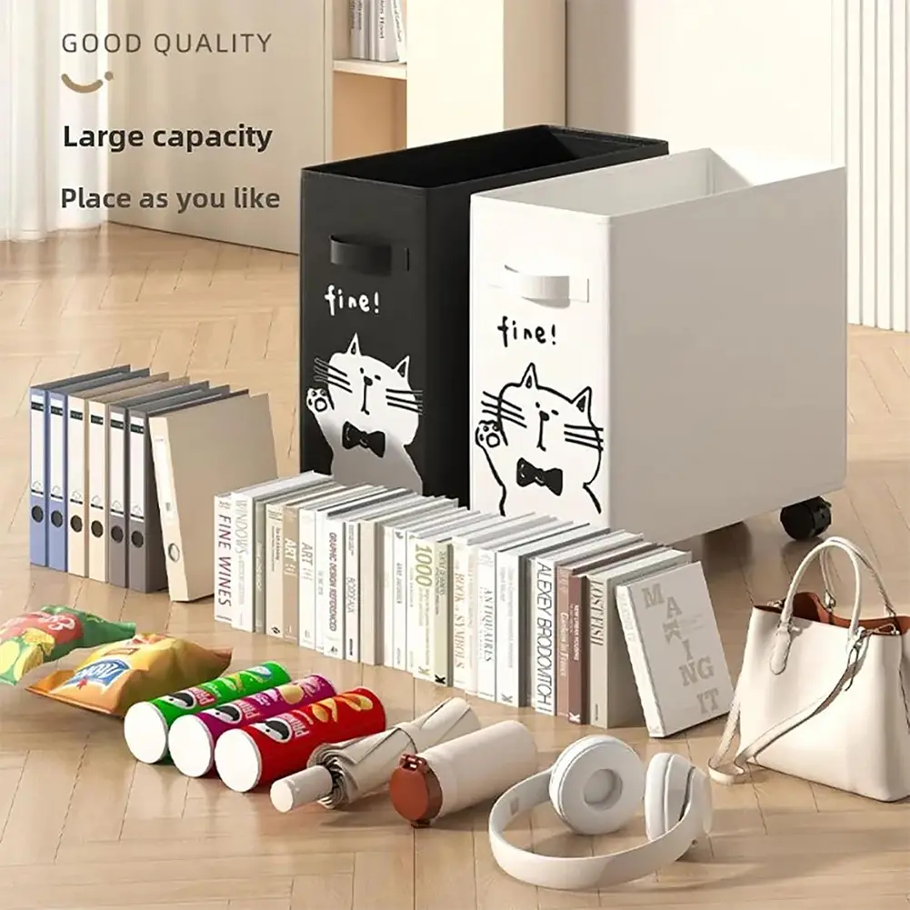Under Desk Utility Cart with Wheels Space Saving Office Organizer Basket Mobile Rolling Carts for Home Office School Under Desk