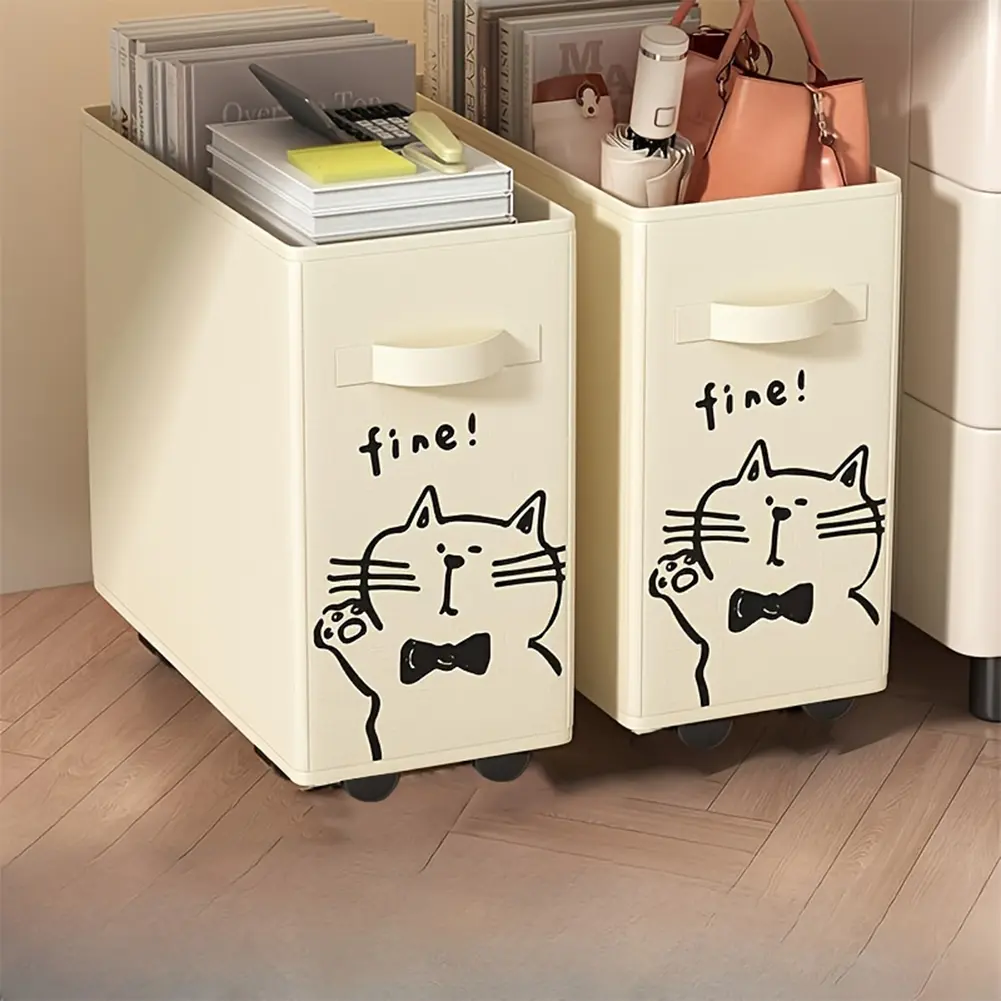 Under Desk Utility Cart with Wheels Space Saving Office Organizer Basket Mobile Rolling Carts for Home Office School Under Desk