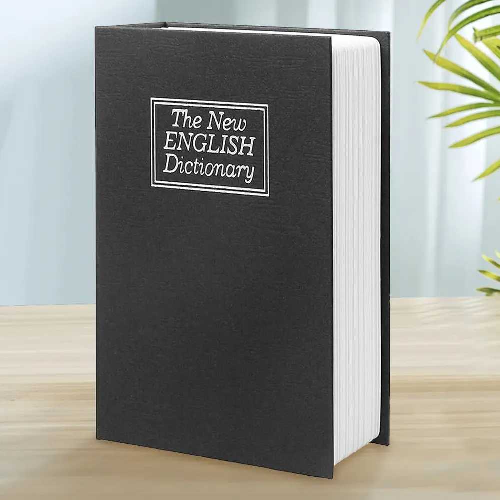 Book Safe Safe Money Box with Lock and Keys Vintage Treasure Box Creative English Dictionary Secret Book for Kids Birthday Gifts