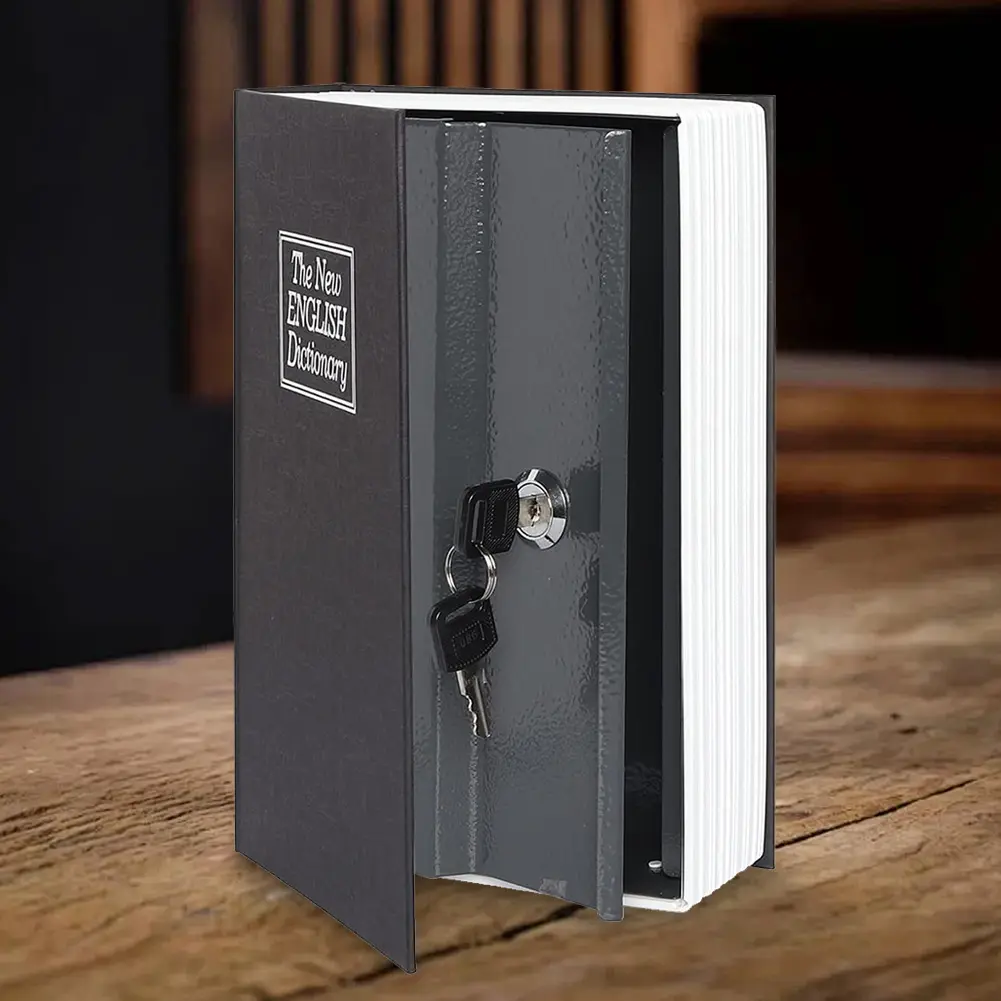 Book Safe Safe Money Box with Lock and Keys Vintage Treasure Box Creative English Dictionary Secret Book for Kids Birthday Gifts