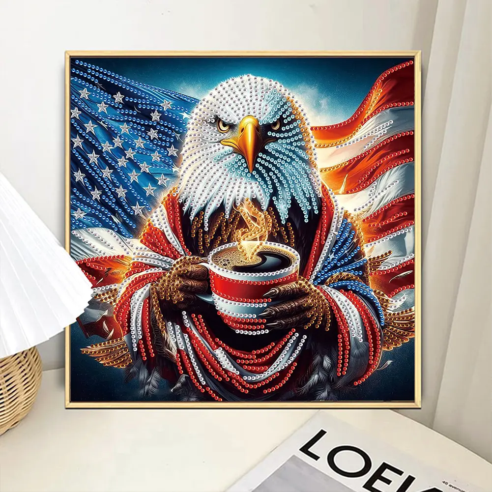 Diamond Painting independence Day Kit 5D DIY Handmade Art Crafts Partial Special Shaped Drill for Home Wall Hanging Decoration