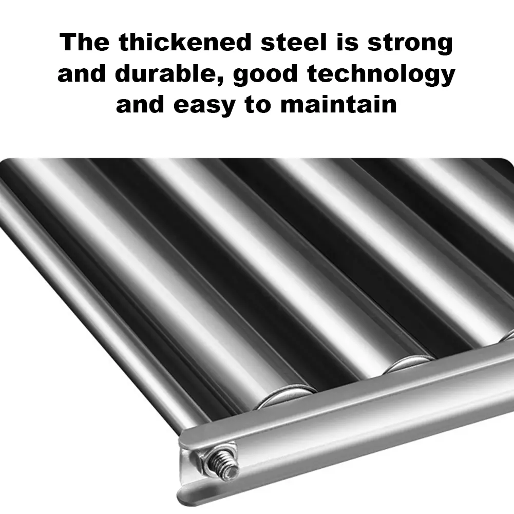 Stainless Steel Hotdog Roller Grill with Extra Long Wood Handle Sausage Roller Rack Sausage Corn Roller for Barbecue Party Tools