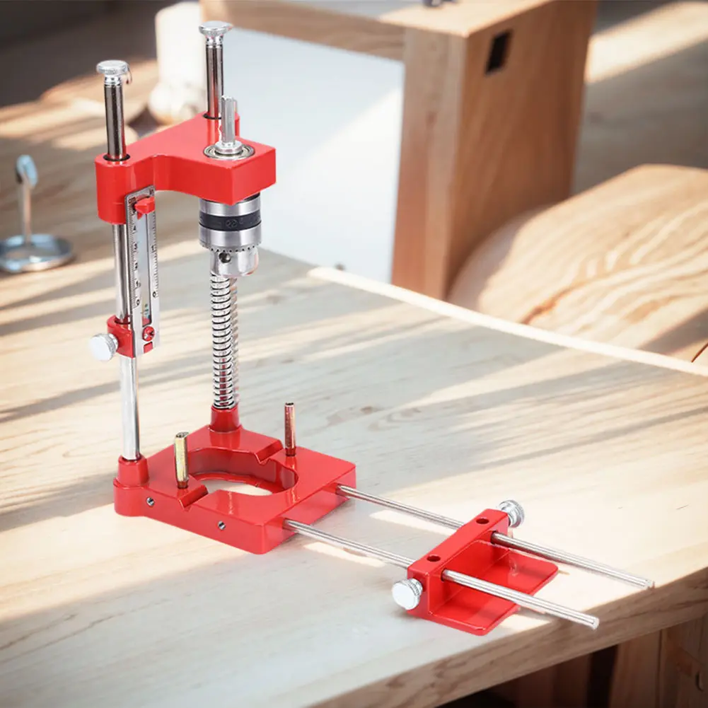 Precision Positioner Aluminum Alloy Adjustable Fixture with Scale Hole Puncher Locator Positioning Panel Carpenter DIY Hand Tool