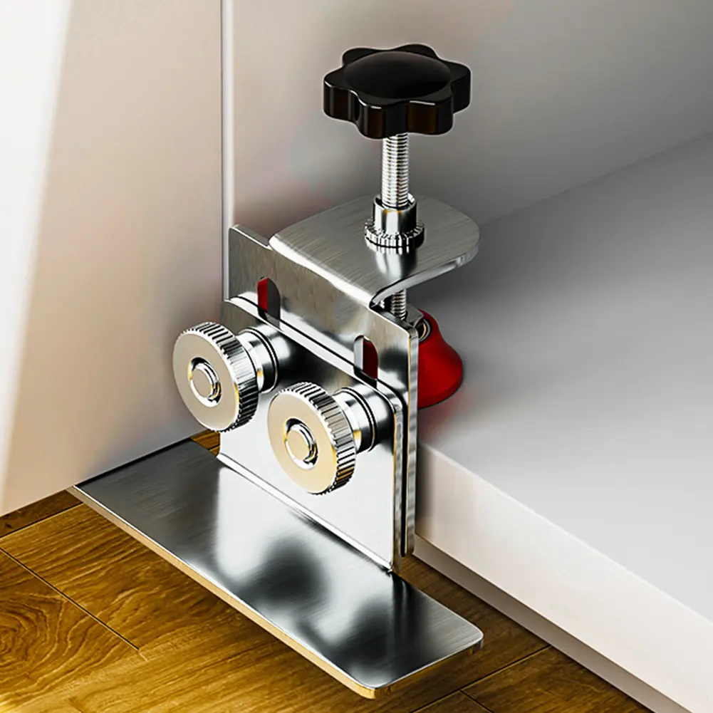 Cabinet Door Mounting Jig Adjustable Household Hidden Door Mounting Support Cabinet Closet Door Positioner Woodworking Tools