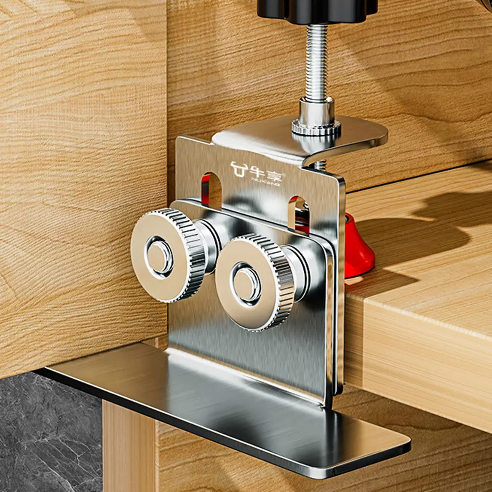 Cabinet Door Mounting Jig Adjustable Household Hidden Door Mounting Support Cabinet Closet Door Positioner Woodworking Tools