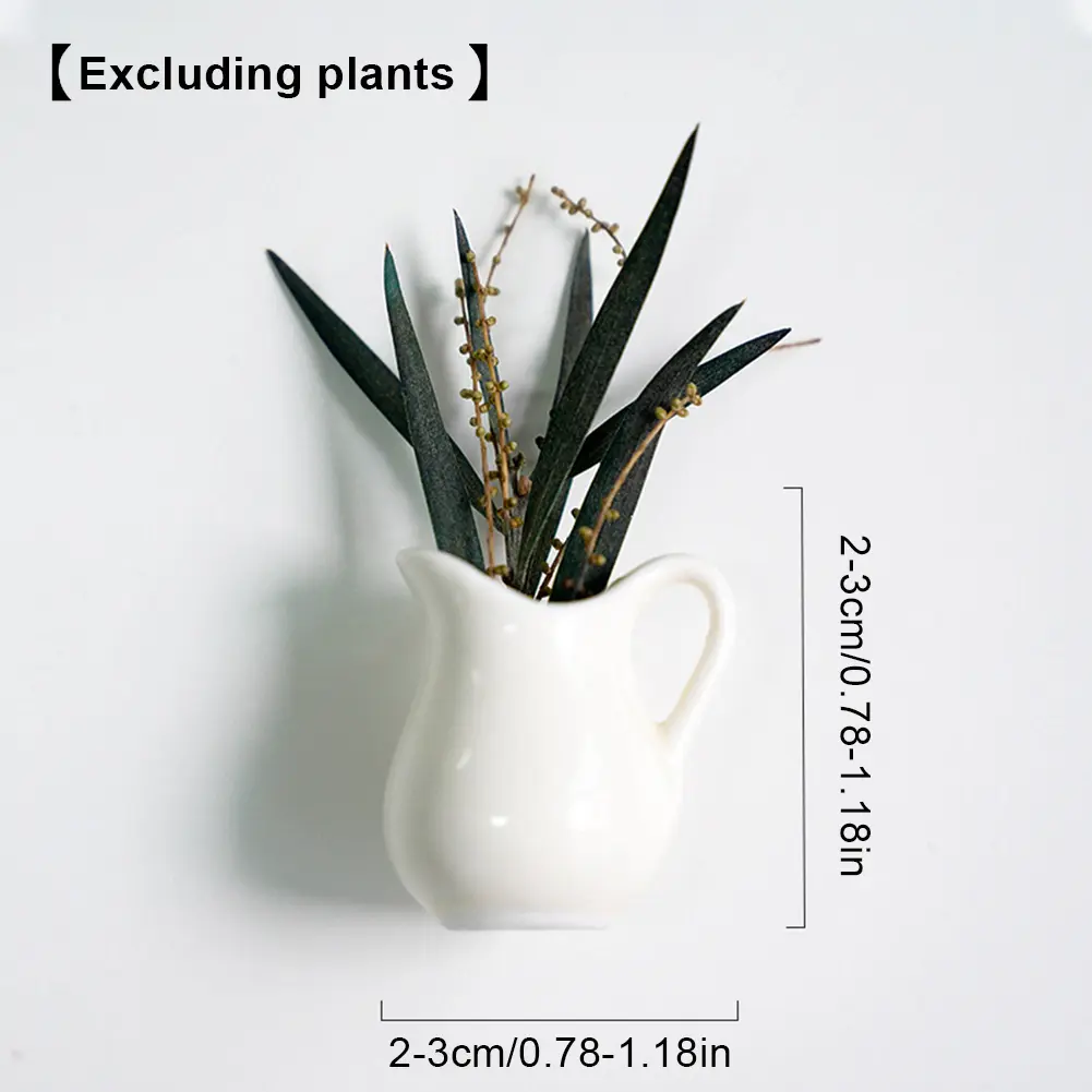 8pcs Cute Ceramic Vase Refrigerator Magnets 3D Refrigerator Stickers Decoration for Kitchen Office Whiteboard