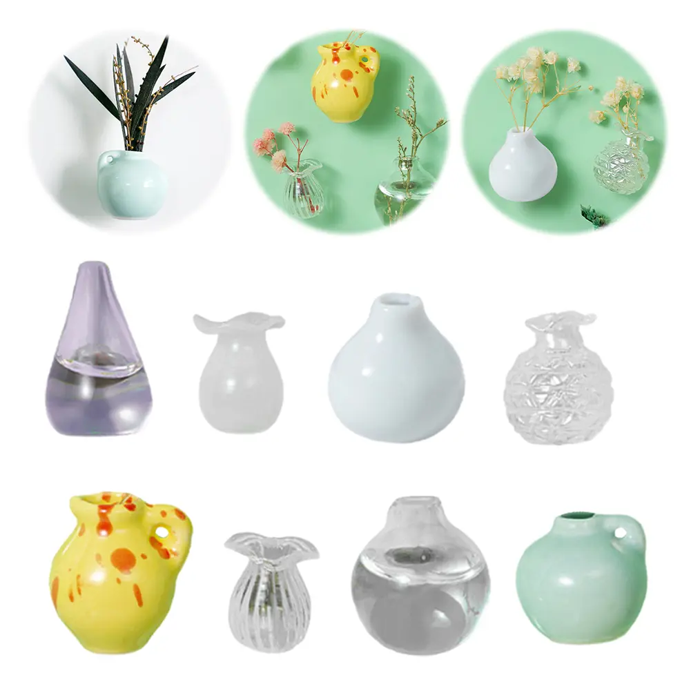 New Refrigerator Magnets Mini Ceramic Vase Design DIY Fridge Magnets Refrigerator Stickers for Refrigerator Decor Kitchen Office