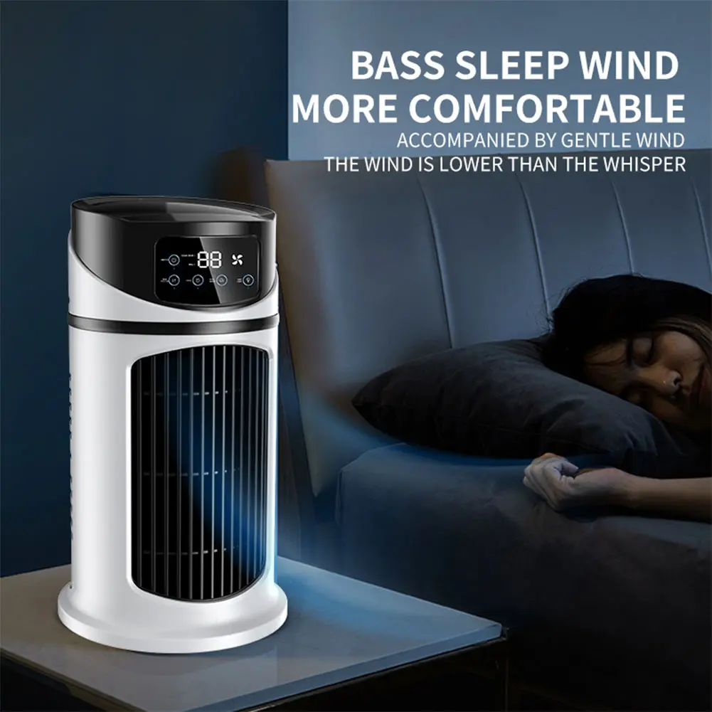 Air Conditioner 3 in 1 Personal Quiet Table Fan 6 Speeds Options Circulation Wind Air Cooler Desktop Fan for Office Bedroom Desk