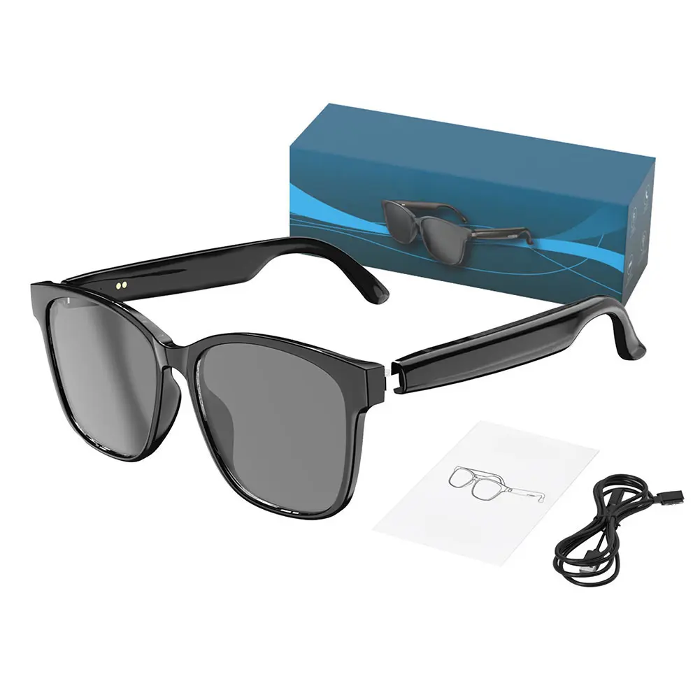 AI Glasses Wireless Earbuds Automatic Voice Translation AI Translator Glasses Support 75 Languages for Sports Meeting Recording