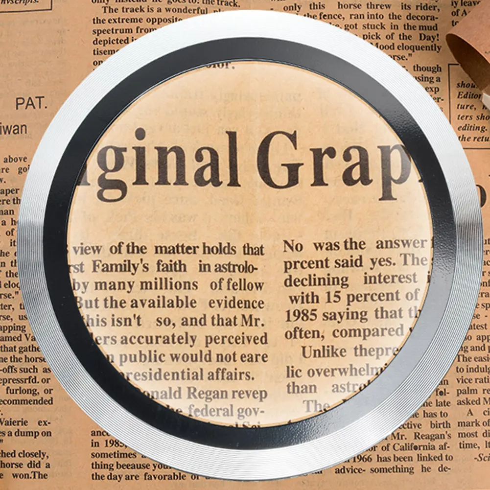 Illumination Paperweight Magnifier Dome Desktop Magnifying Glass 70mm Optical Glass Lens Reading Magnifier for Map Coin