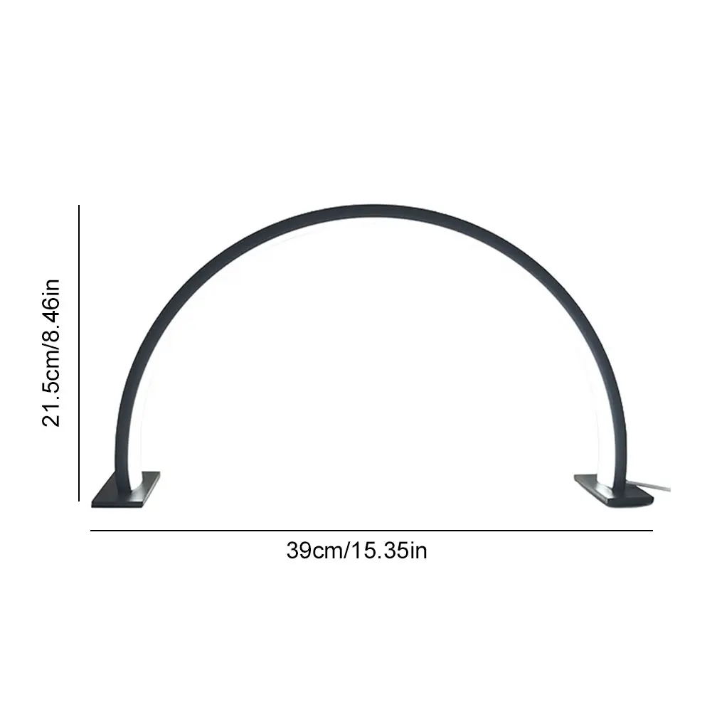 Half Moon Light for Nail Desk with 3 Color Modes Nail Desk Lamp Fill Light for Nail Tattoos Eyebrows Beauty