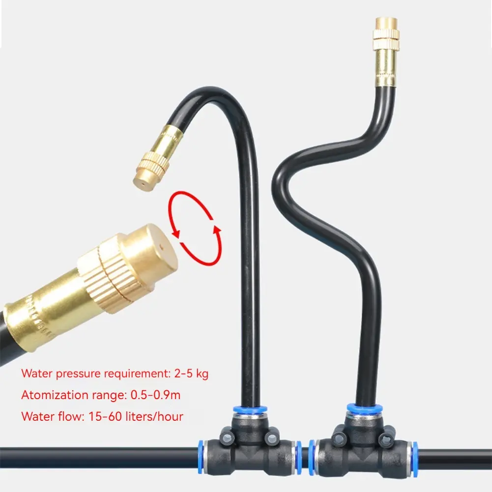 5-20M Automatic Garden Irrigation Misting System 360-degree Bending Dropper Drip Irrigation Kit Garden Watering Hose Set Device