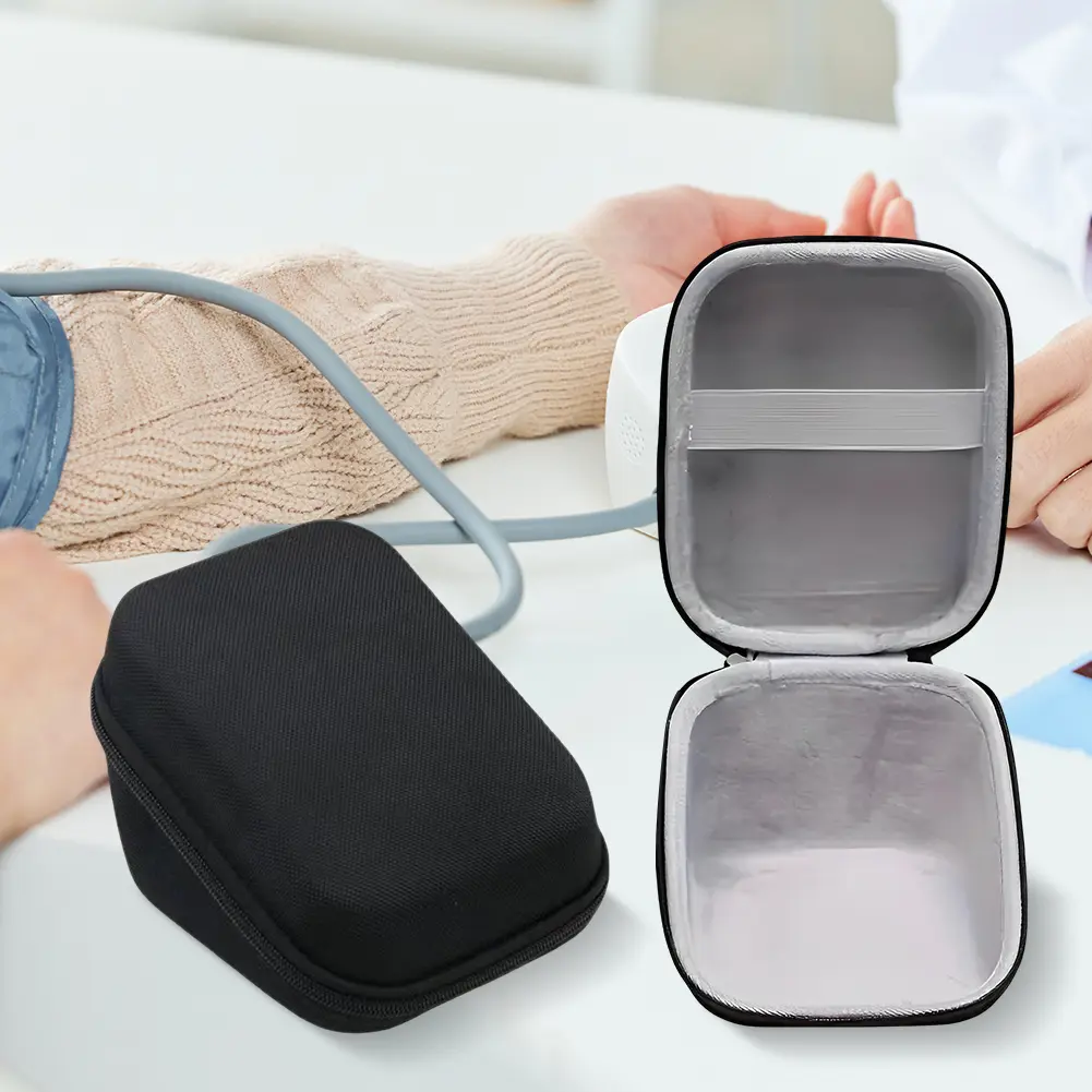 Carrying Storage Travel Bag Shockproof Hard Case Replacement Upper Arm Blood Pressure Monitor Case for Omron BP742N 5 Series