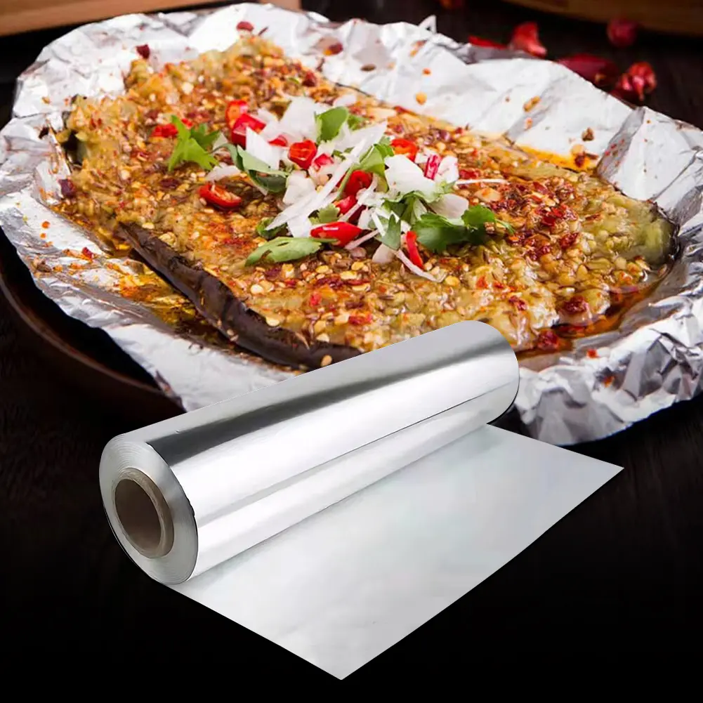 1 Pack Heavy Duty Disposable Tinfoil 12.2x1.65in Aluminium Foil Foil Wrap for Storing Cooking Food