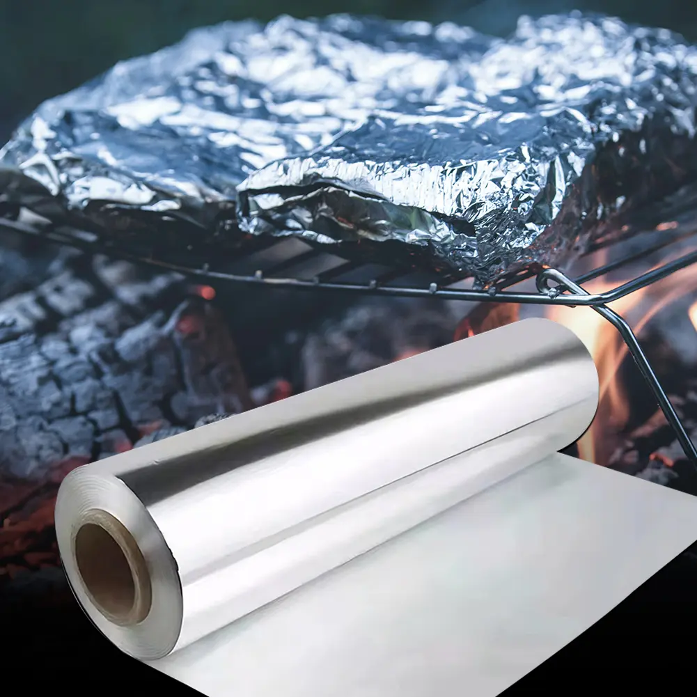 1 Pack Heavy Duty Disposable Tinfoil 12.2x1.65in Aluminium Foil Foil Wrap for Storing Cooking Food