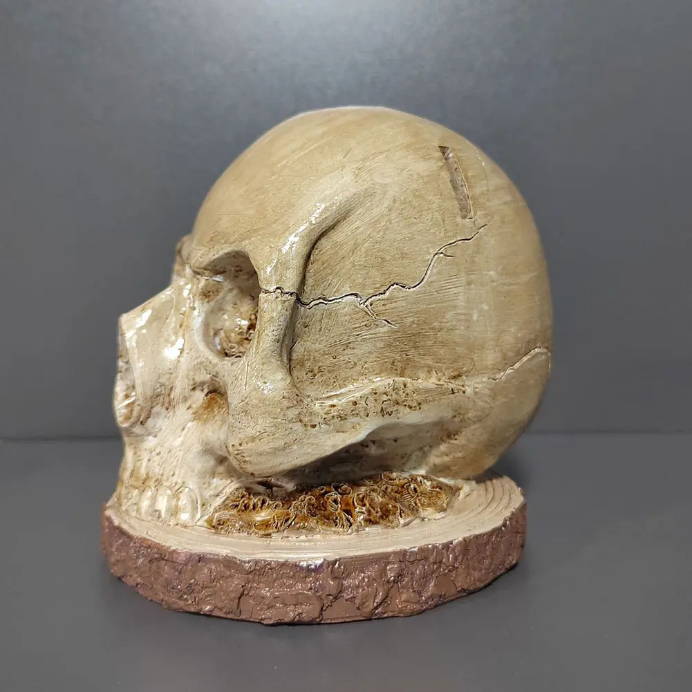 Kitchen Skull Knife Holder Resin Fruit Chopping Knife Stand Storage Rack Horror Skull Knife Rack Halloween Party Decoration
