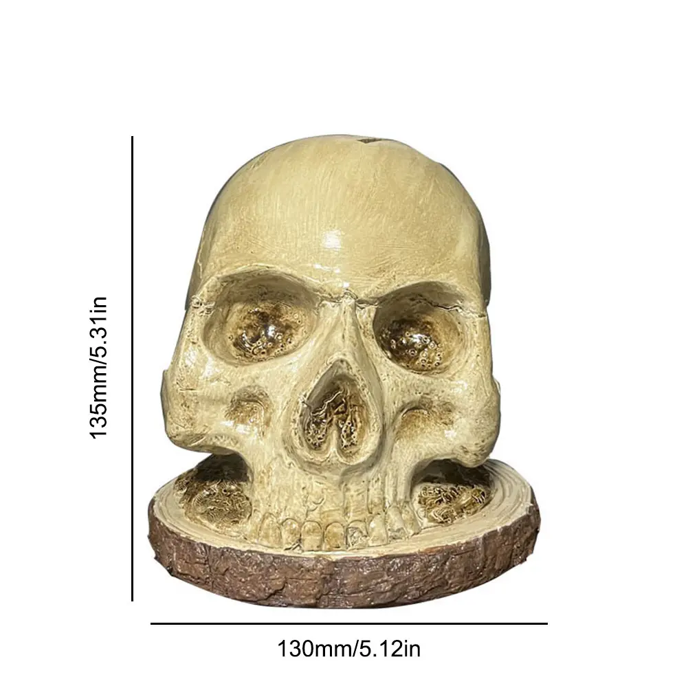 Kitchen Skull Knife Holder Resin Fruit Chopping Knife Stand Storage Rack Horror Skull Knife Rack Halloween Party Decoration