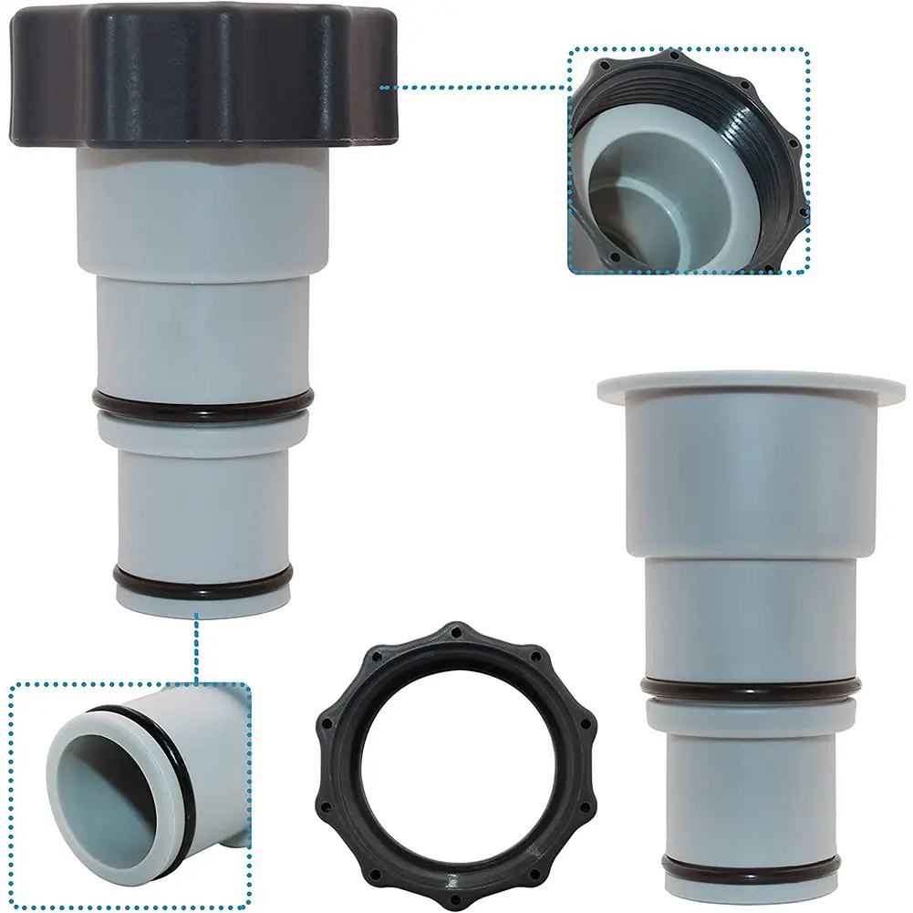 Replacement Hose Adapter Kits with Collars for Intex Threaded Connection Pumps Swimming Pool Parts Accessories
