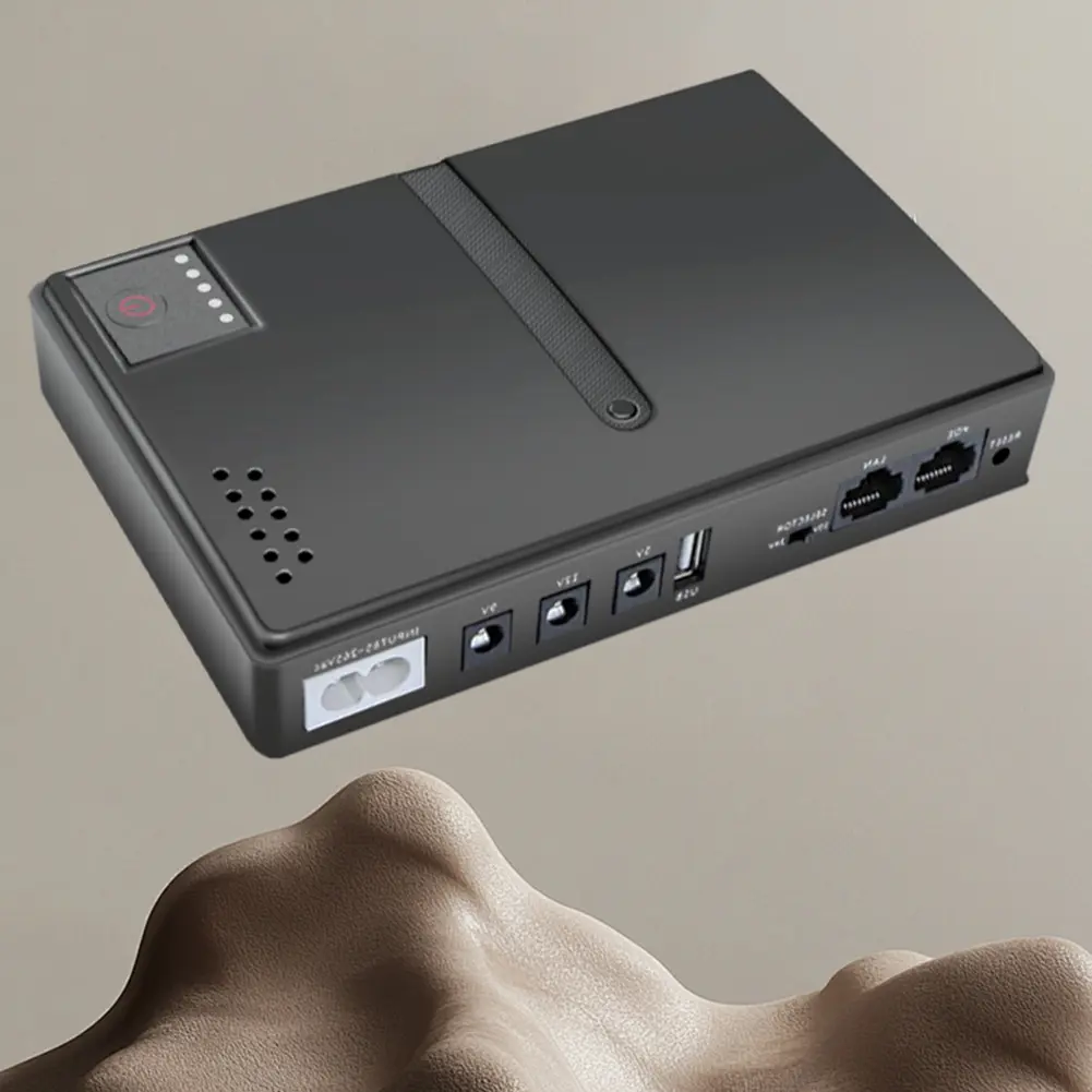DC1018L Mini Portable UPS Uninterruptible Power Supply 5V 9V 12V Battery Backup Power Supply for WiFi Camera Router Speaker