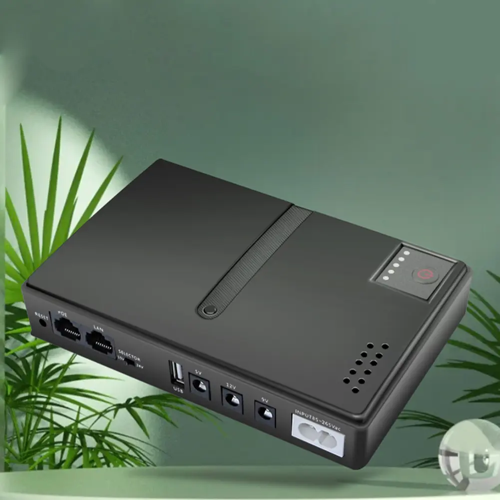 DC1018L Mini Portable UPS Uninterruptible Power Supply 5V 9V 12V Battery Backup Power Supply for WiFi Camera Router Speaker