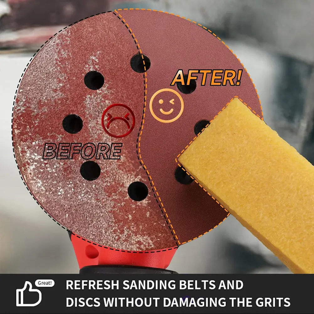 Abrasive Cleaning Stick Sandpaper Cleaning Stick Rubber Eraser Woodworking Shop Tools for Sanding Belts Sanding Discs Rough Tape