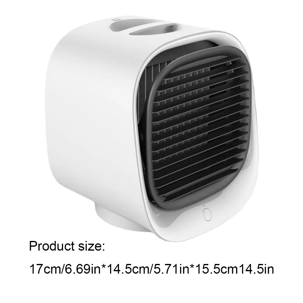 Air Conditioner Misting Fan Desktop Fan 3 Speeds Adjustable Circulation Wind Air Cooler with Night Ligh for Home Office Desktop