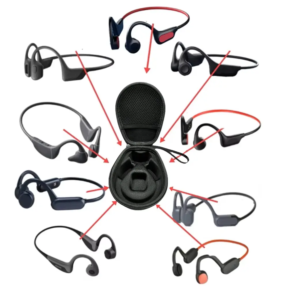 EVA Earphone Storage Bag Bone Conduction Headphone Headset Carrying Case Hard Case for Shokz/Mojawa/NANK