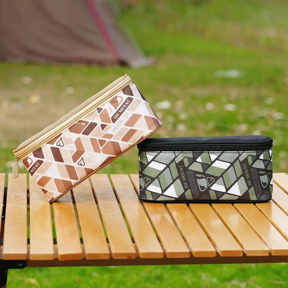 Camping Seasoning Storage Bag with Removable Compartments Camping Light Organizer Bag for Outdoor Picnic