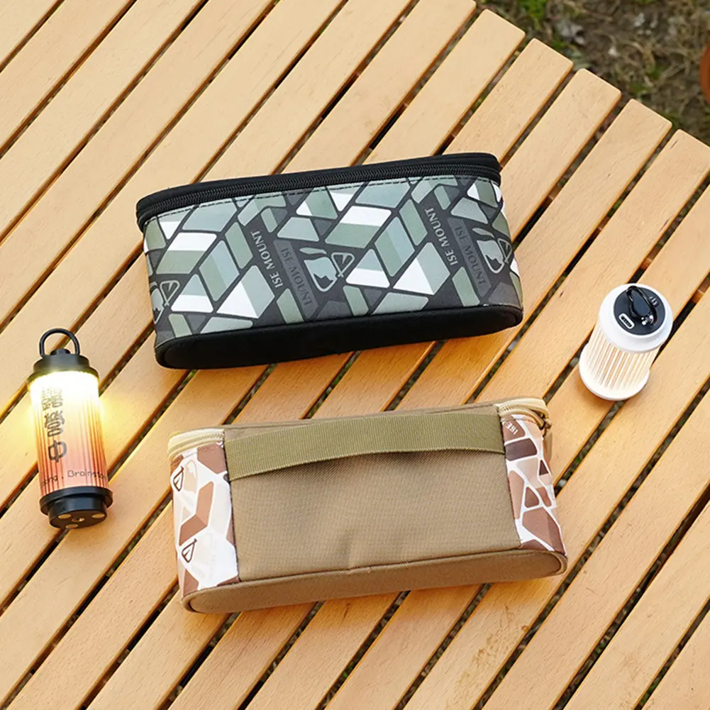 Camping Seasoning Storage Bag with Removable Compartments Camping Light Organizer Bag for Outdoor Picnic