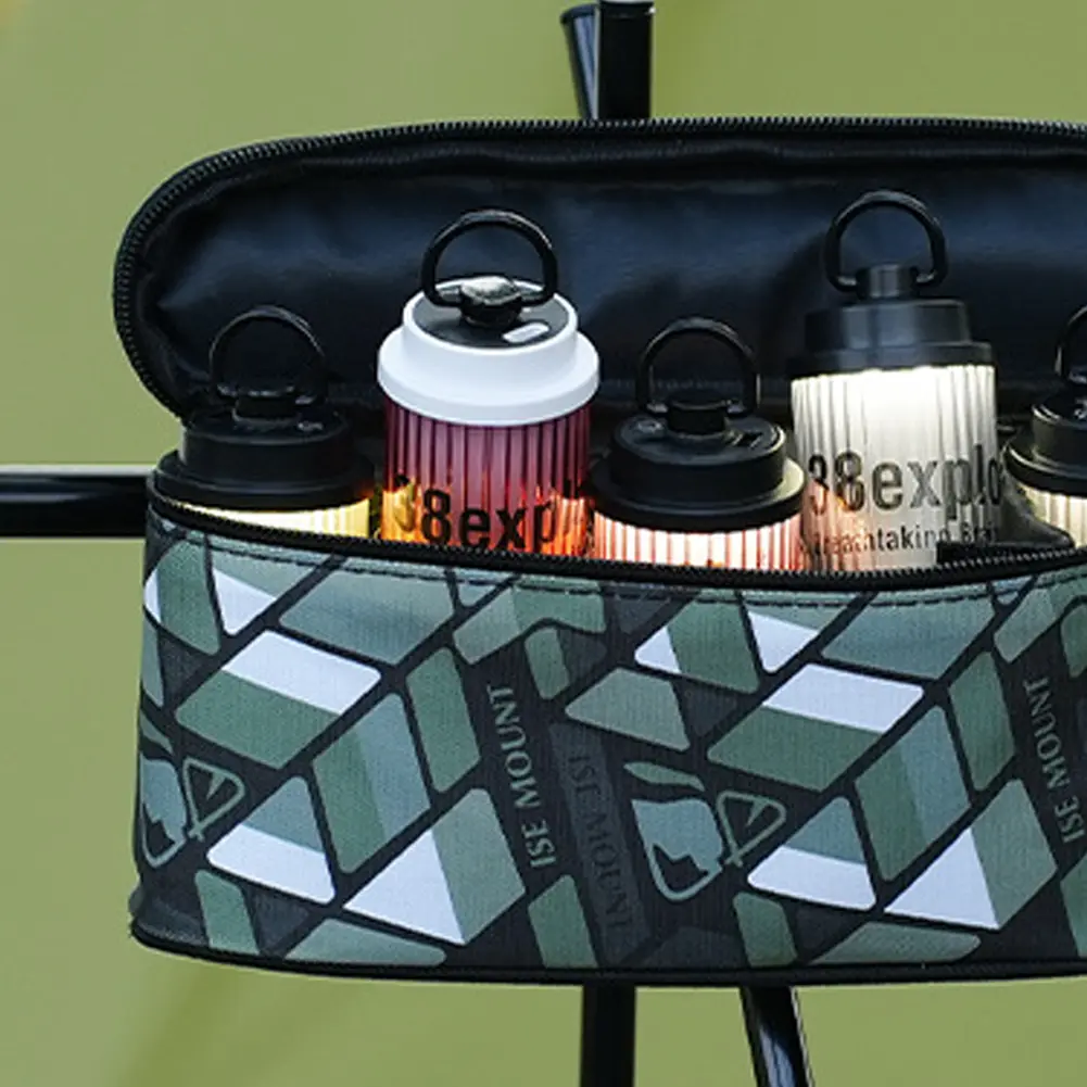 Camping Seasoning Storage Bag with Removable Compartments Camping Light Organizer Bag for Outdoor Picnic