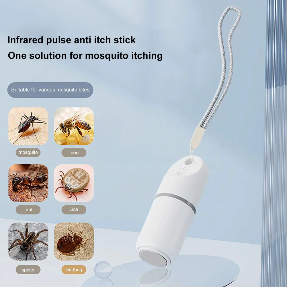 Electronic Mosquito Bite Pen Natural Mosquito Bite Heat Pen Chemical-Free Bug Bite Itch Relief Pen Apple Plug for Childs Adults