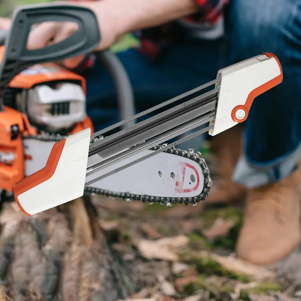 2 In 1 Chain Sharpener ChainSaw Grinding Tool Ergonomic Manual Chainsaw Sharpener Safe for 325'' Filing Chainsaw File Grind Tool