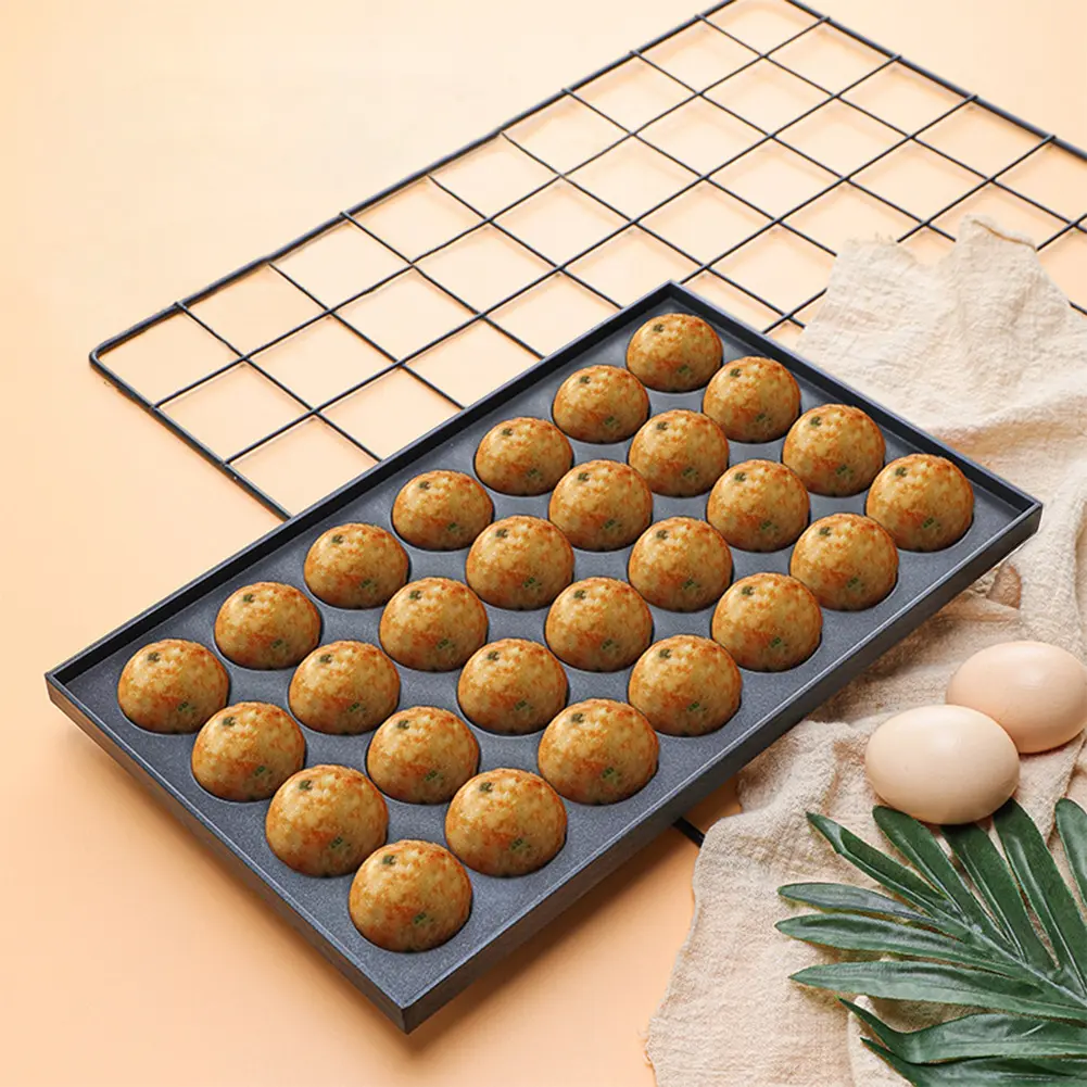 Octopus Meatball Plate Nonstick Octopus Meatball Grill Pan Multi Purpose Takoyaki Maker Meatball Sheet Pan Cooking Baking Tools