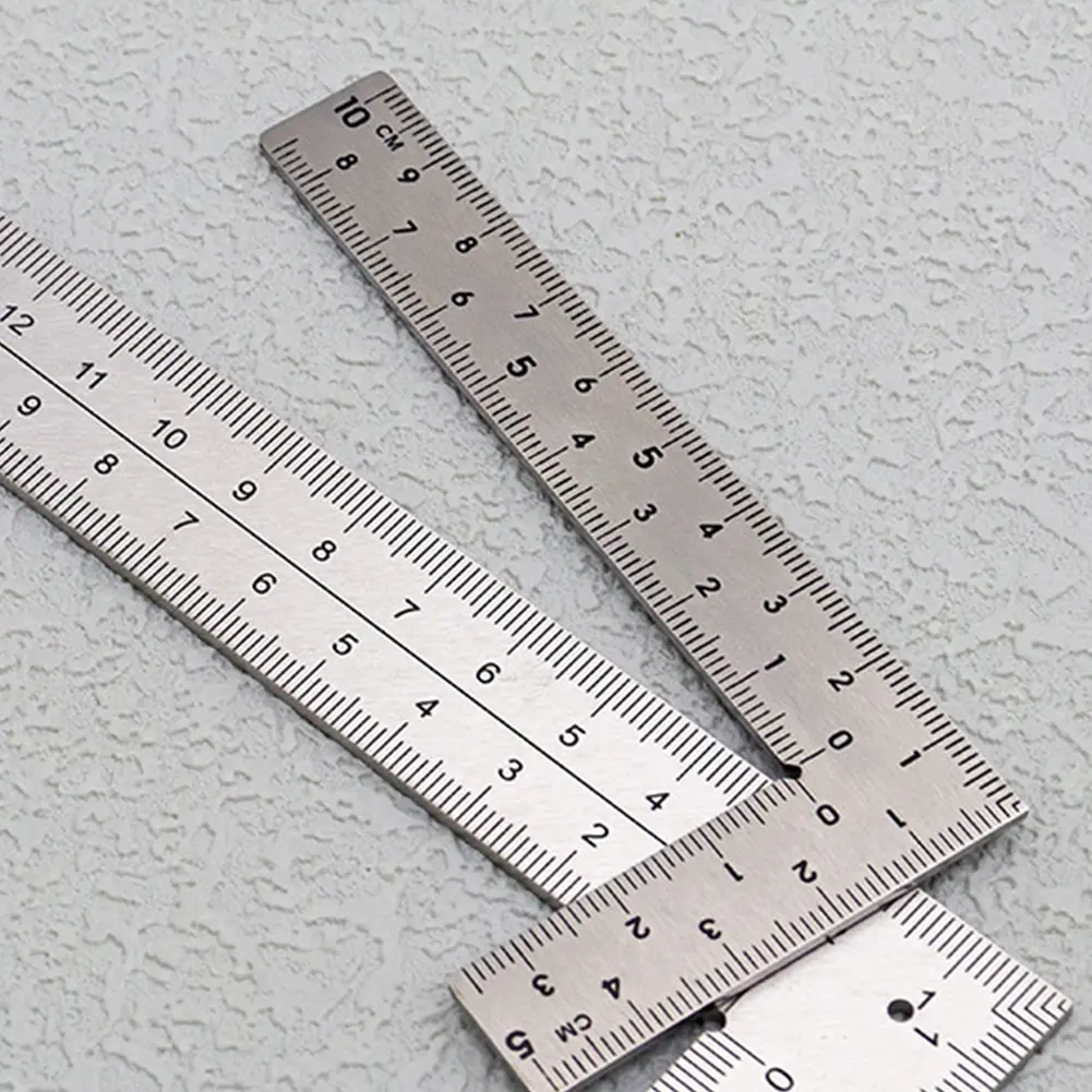 2Pcs Mini Right Angle Ruler Stainless Steel Measuring Layout Tool Precision Building Framing Gauges Mini Framing Ruler
