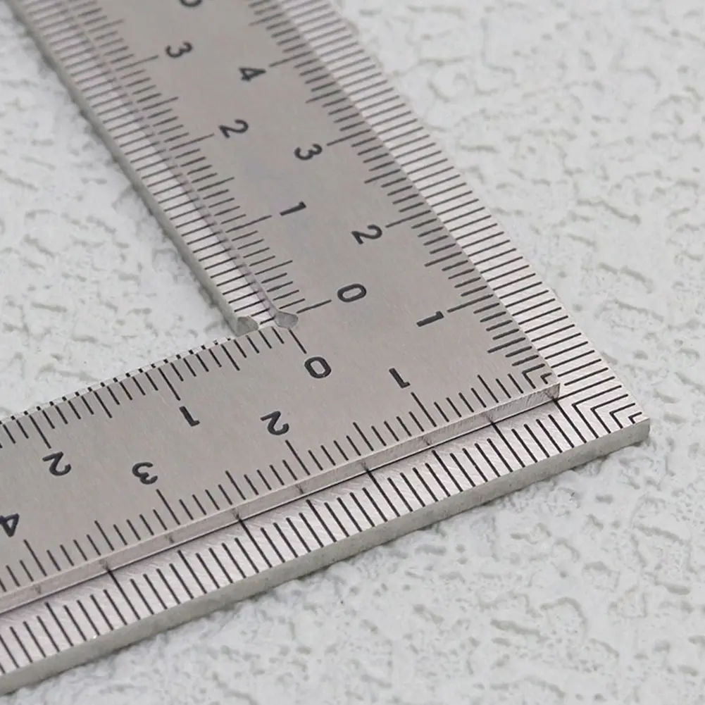 2Pcs Mini Right Angle Ruler Stainless Steel Measuring Layout Tool Precision Building Framing Gauges Mini Framing Ruler