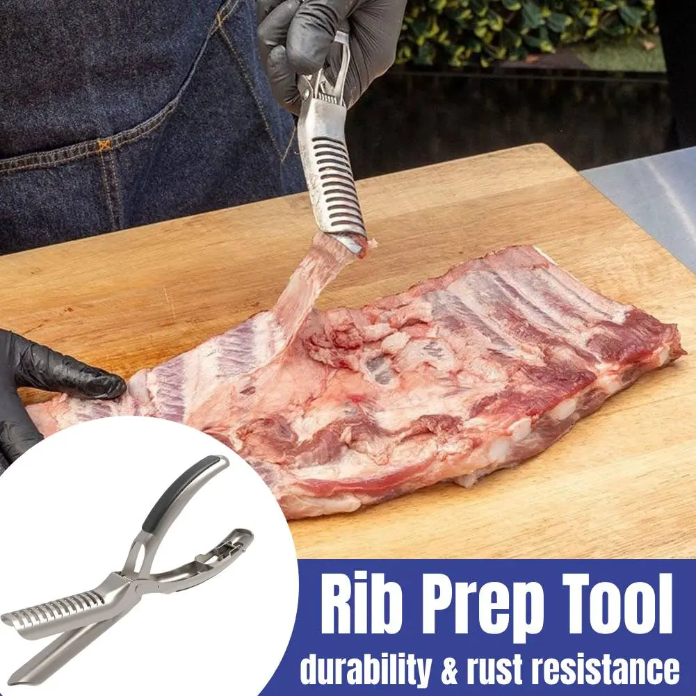 1/2/3Pcs Rib Membrane Remover Tool Guide Trimming Peeling Ribs Rib Membrane Remover Grilling Tools BBQ Rib Preparation Tool