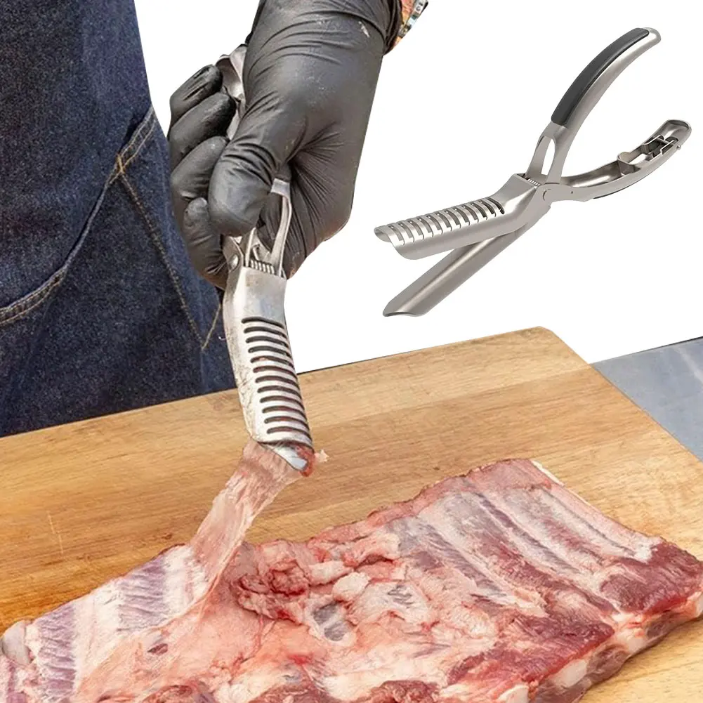 1/2/3Pcs Rib Membrane Remover Tool Guide Trimming Peeling Ribs Rib Membrane Remover Grilling Tools BBQ Rib Preparation Tool
