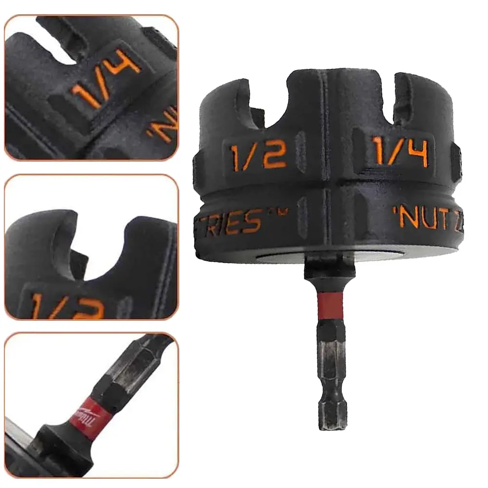 Nut Zip Drill Attachment Wear Resist Hex Shank Nut Driver Extractor Portable Bolt Extractor Tool for Fast Nut and Bolt Removal