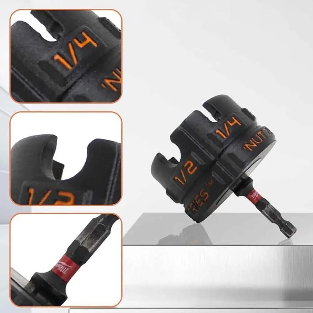 Nut Zip Drill Attachment Wear Resist Hex Shank Nut Driver Extractor Portable Bolt Extractor Tool for Fast Nut and Bolt Removal