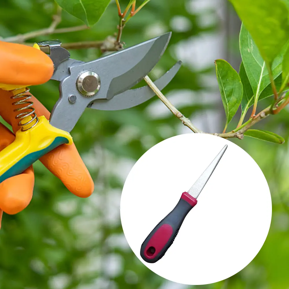 Double Side Flat Curved Hand Sharpener with Non-Slip Handle Diamond Blade Sharpener Metal Diamond Knife Sharpener Home Supplies