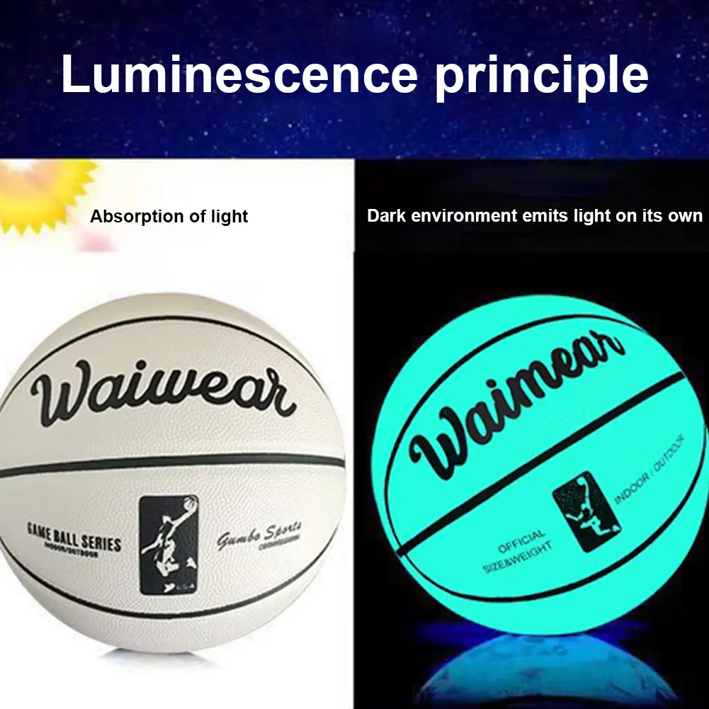 Glow in The Dark Basketball Size 7 Glowing Basketball Training Basketball for Night Game Gift for Boys Teenagers