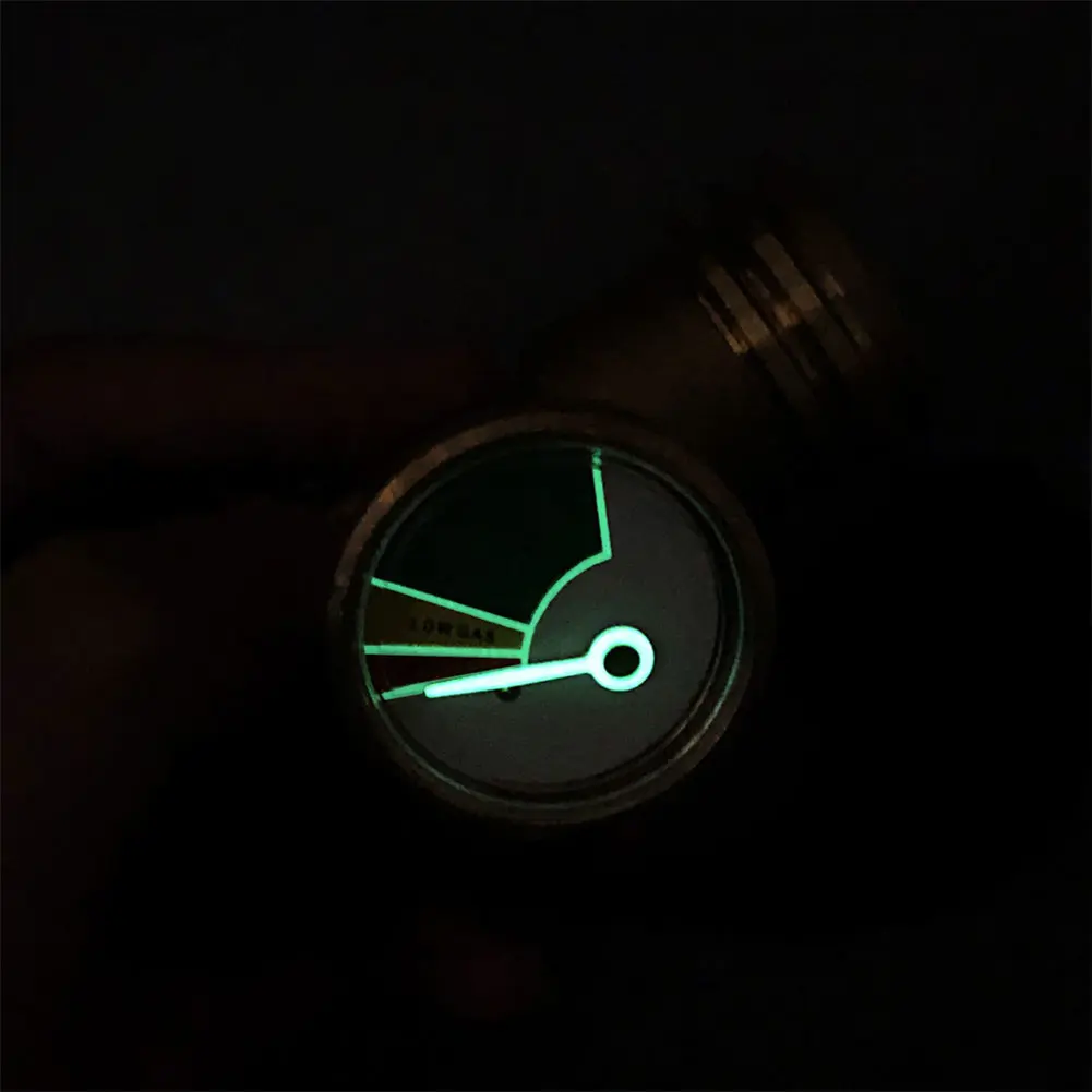 POL Propane Tank Adapter with Gauge Converts POL LP Tank Service Valve To QCC1/Type 1 for Propane Cylinder BBQ Gas Grill Heater